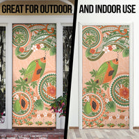 Hawaii Papaya Door Cover Cute Cosplay Humuhumu Fish Plumeria Waves DT05 - Polynesian Pride