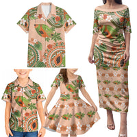 Hawaii Papaya Family Matching Puletasi and Hawaiian Shirt Cute Cosplay Humuhumu Fish Plumeria Waves DT05 - Polynesian Pride