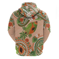 Hawaii Papaya Hoodie Cute Cosplay Humuhumu Fish Plumeria Waves DT05 - Polynesian Pride