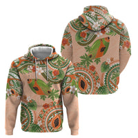 Hawaii Papaya Hoodie Cute Cosplay Humuhumu Fish Plumeria Waves DT05 - Polynesian Pride