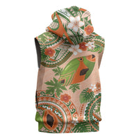 Hawaii Papaya Sleeveless Zip Hoodie Cute Cosplay Humuhumu Fish Plumeria Waves DT05 - Polynesian Pride