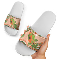 Hawaii Papaya Slide Sandals Cute Cosplay Humuhumu Fish Plumeria Waves DT05 - Polynesian Pride