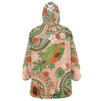 Hawaii Papaya Wearable Blanket Hoodie Cute Cosplay Humuhumu Fish Plumeria Waves DT05 - Polynesian Pride