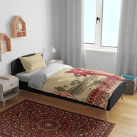 Tonga Language Week Bedding Set Tribal Cross Ngatu Floral Pattern