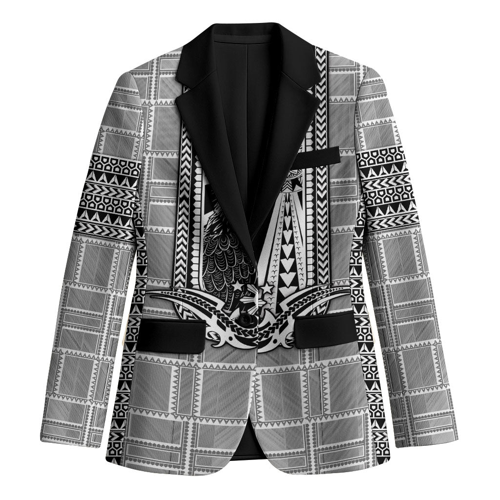 Mabuhay Philippines Festival Blazer Philippine Eagle Sun Three Stars Barong Pattern DT05 Unisex Gray - Polynesian Pride