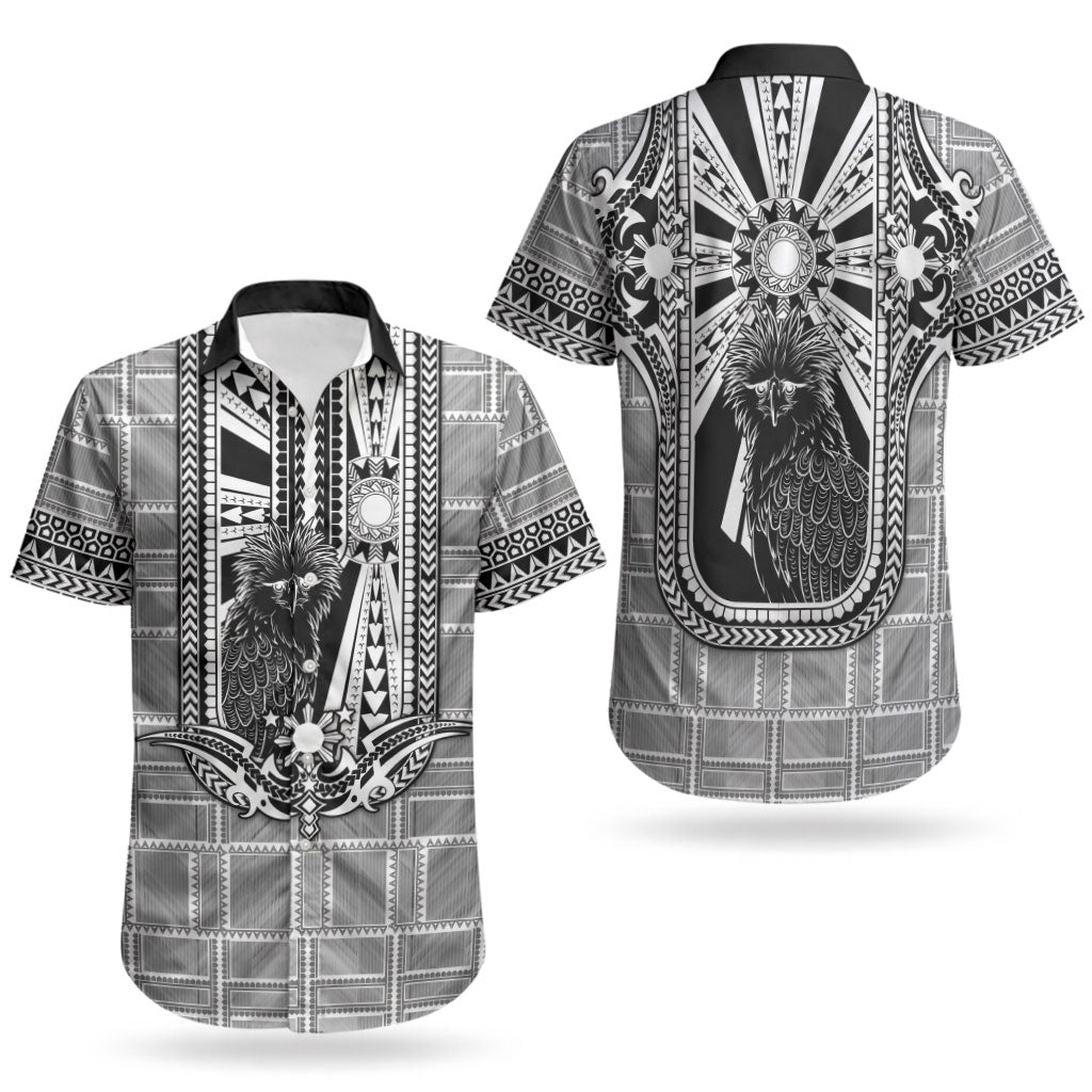 Mabuhay Philippines Festival Couples Matching Summer Maxi Dress and Hawaiian Shirt Philippine Eagle Sun Three Stars Barong Pattern DT05 - Polynesian Pride