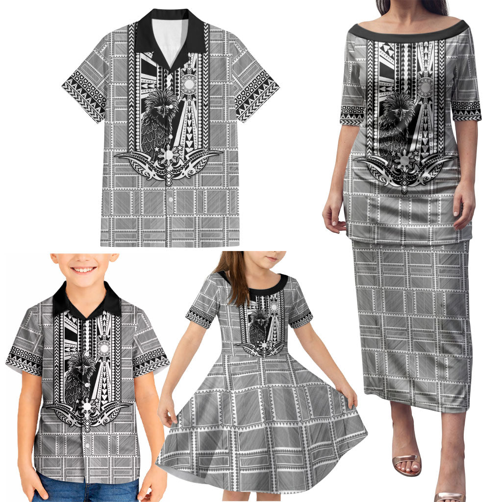 Mabuhay Philippines Festival Family Matching Puletasi and Hawaiian Shirt Philippine Eagle Sun Three Stars Barong Pattern DT05 - Polynesian Pride