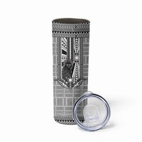 Mabuhay Philippines Festival Skinny Tumbler Philippine Eagle Sun Three Stars Barong Pattern DT05 - Polynesian Pride