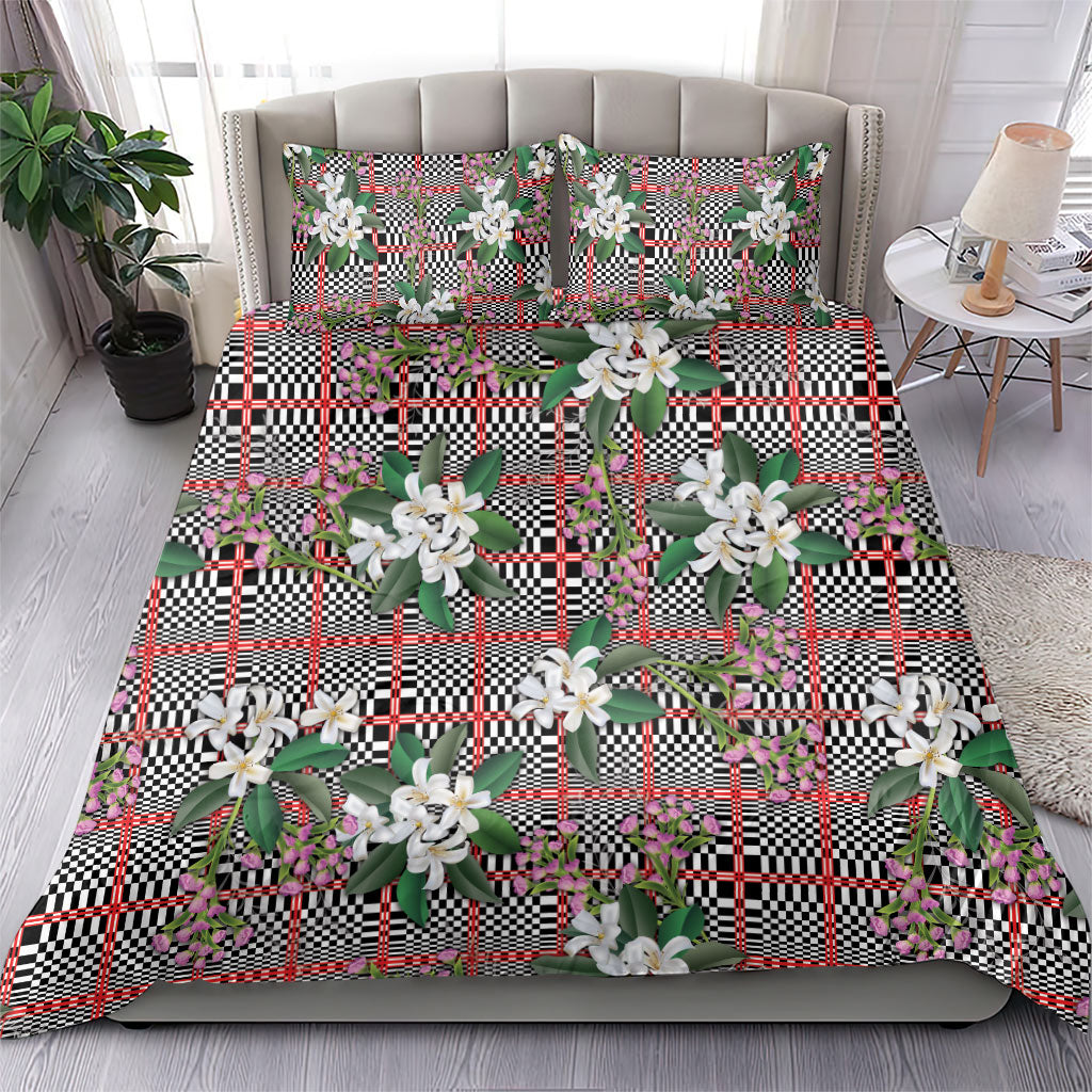 Red Binakol Motifs With Jasminum Sambac Bedding Set Mabuhay Philippines Festival DT05 - Polynesian Pride