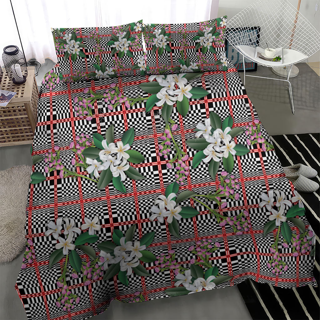 Red Binakol Motifs With Jasminum Sambac Bedding Set Mabuhay Philippines Festival DT05 - Polynesian Pride