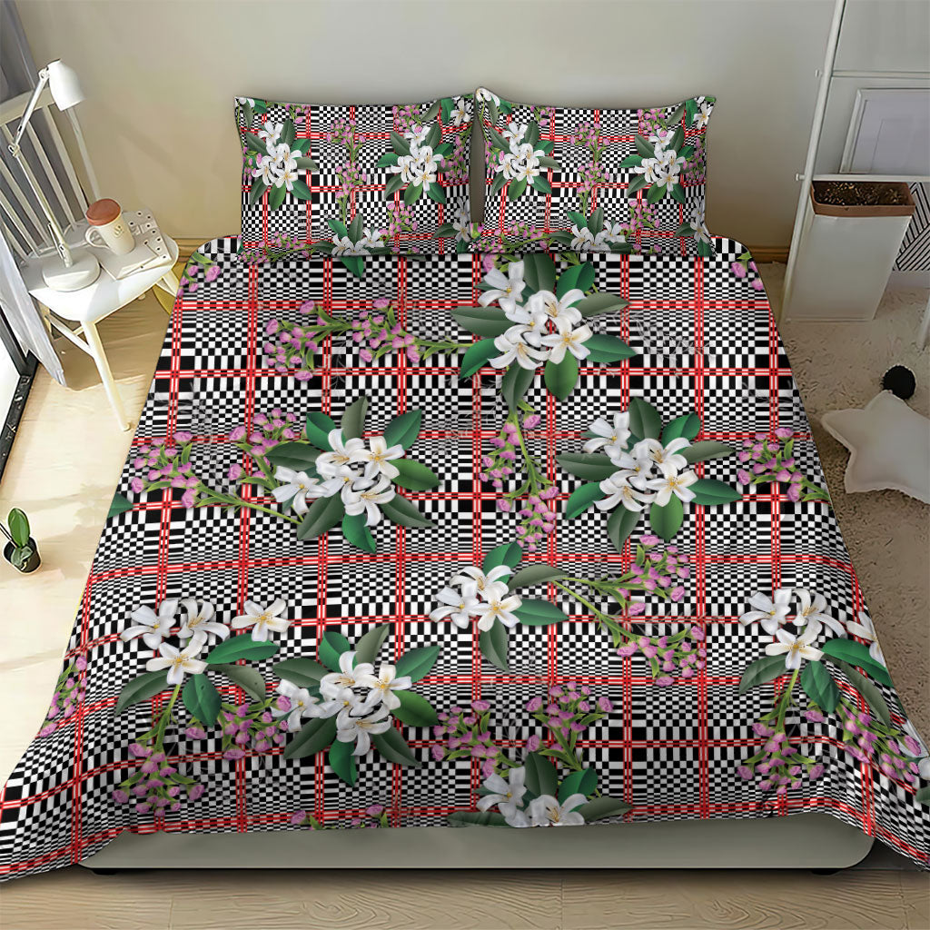 Red Binakol Motifs With Jasminum Sambac Bedding Set Mabuhay Philippines Festival DT05 - Polynesian Pride
