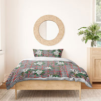 Red Binakol Motifs With Jasminum Sambac Bedding Set Mabuhay Philippines Festival DT05 - Polynesian Pride