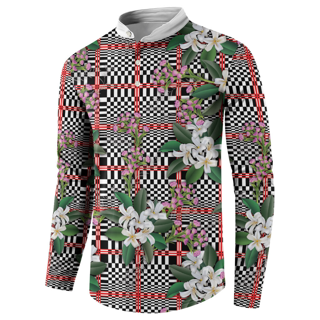 Red Binakol Motifs With Jasminum Sambac Button Sweatshirt Mabuhay Philippines Festival