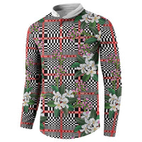 Red Binakol Motifs With Jasminum Sambac Button Sweatshirt Mabuhay Philippines Festival