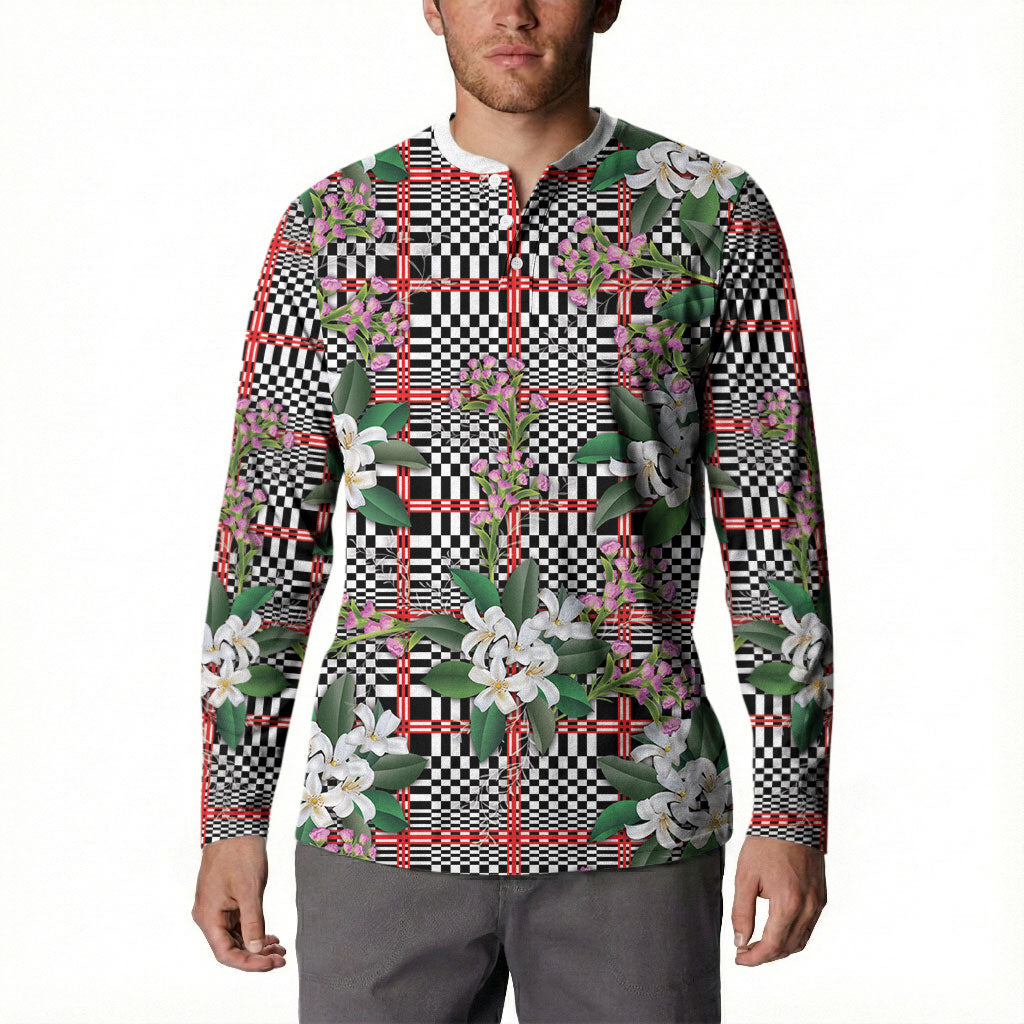Red Binakol Motifs With Jasminum Sambac Button Sweatshirt Mabuhay Philippines Festival