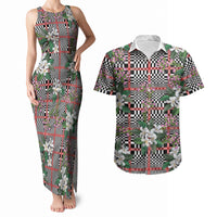 Red Binakol Motifs With Jasminum Sambac Couples Matching Tank Maxi Dress and Hawaiian Shirt Mabuhay Philippines Festival DT05 Red - Polynesian Pride
