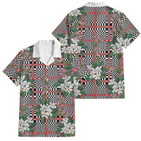 Red Binakol Motifs With Jasminum Sambac Family Matching Short Sleeve Bodycon Dress and Hawaiian Shirt Mabuhay Philippines Festival DT05 Dad's Shirt - Short Sleeve Red - Polynesian Pride