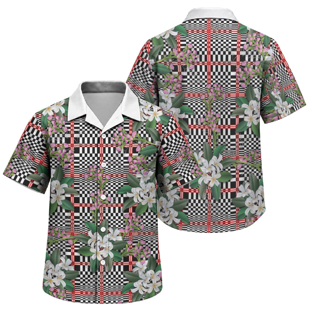 Red Binakol Motifs With Jasminum Sambac Family Matching Short Sleeve Bodycon Dress and Hawaiian Shirt Mabuhay Philippines Festival DT05 Son's Shirt Red - Polynesian Pride