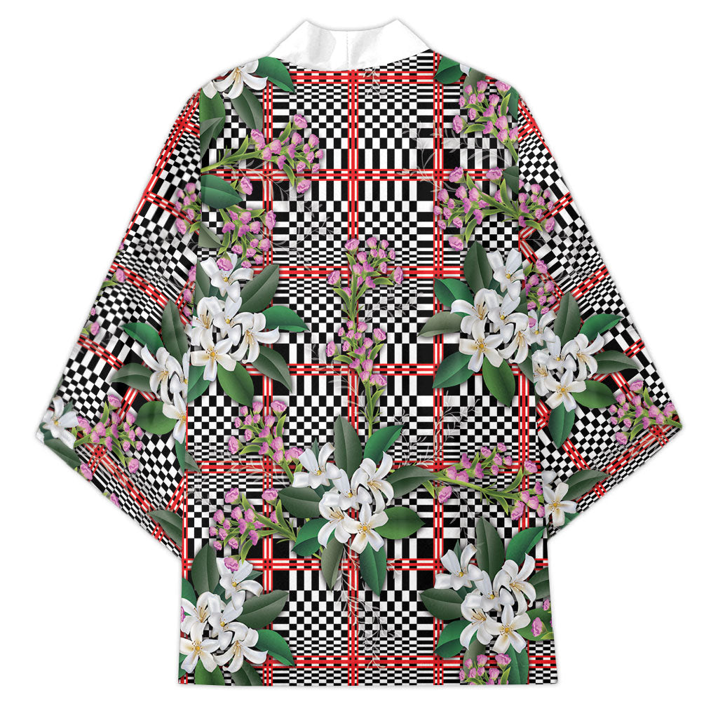 Red Binakol Motifs With Jasminum Sambac Kimono Mabuhay Philippines Festival DT05 - Polynesian Pride
