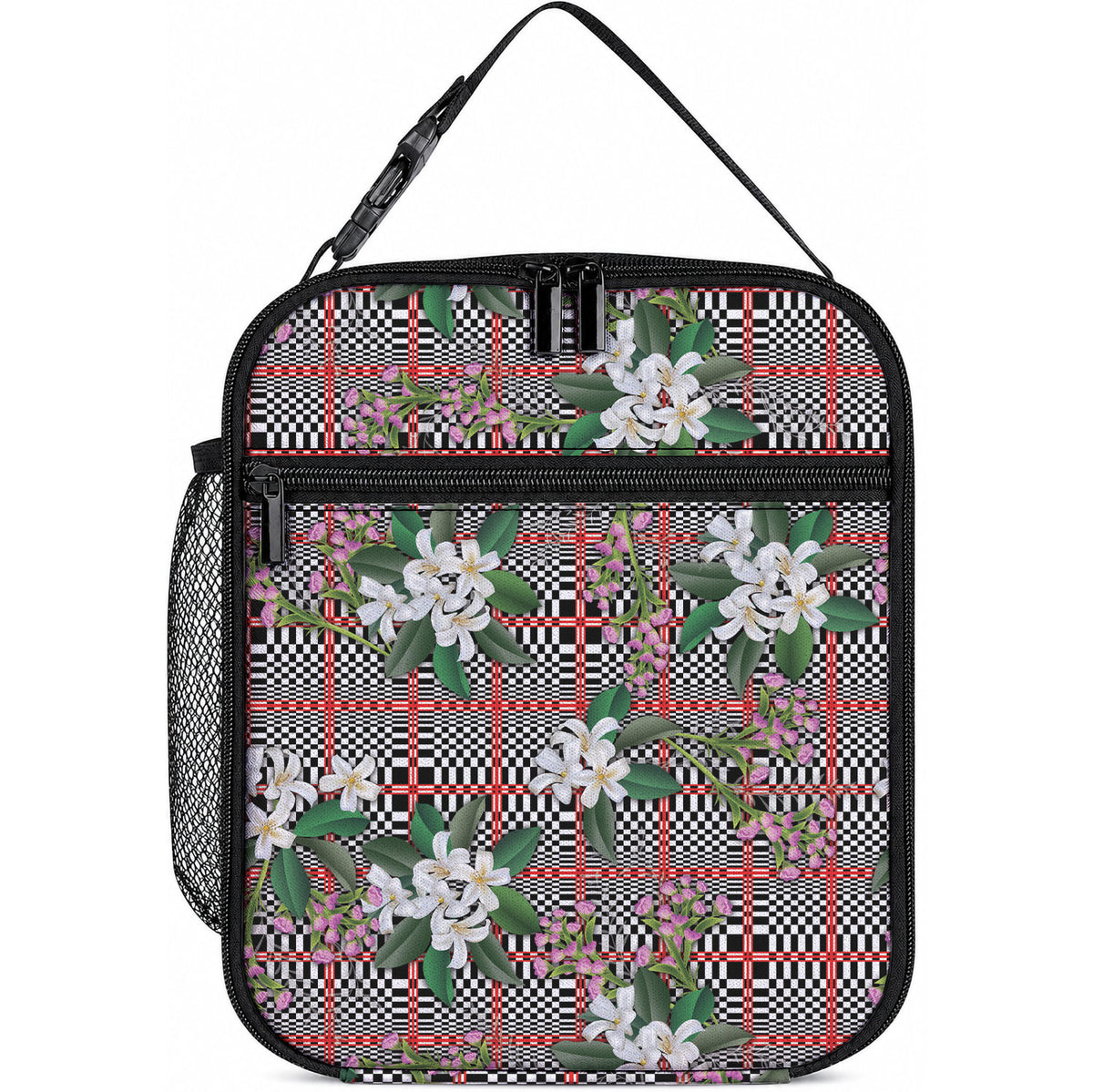 Red Binakol Motifs With Jasminum Sambac Lunch Bag Mabuhay Philippines Festival