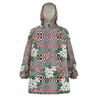 Red Binakol Motifs With Jasminum Sambac Wearable Blanket Hoodie Mabuhay Philippines Festival DT05 One Size Red - Polynesian Pride