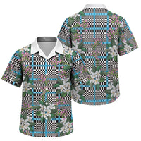 Blue Binakol Motifs With Jasminum Sambac Family Matching Mermaid Dress and Hawaiian Shirt Mabuhay Philippines Festival DT05 Son's Shirt Blue - Polynesian Pride