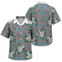 Blue Binakol Motifs With Jasminum Sambac Family Matching Tank Maxi Dress and Hawaiian Shirt Mabuhay Philippines Festival DT05 Son's Shirt Blue - Polynesian Pride
