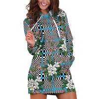 Blue Binakol Motifs With Jasminum Sambac Hoodie Dress Mabuhay Philippines Festival DT05 Blue - Polynesian Pride