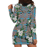 Blue Binakol Motifs With Jasminum Sambac Hoodie Dress Mabuhay Philippines Festival DT05 - Polynesian Pride