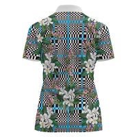 Blue Binakol Motifs With Jasminum Sambac Women Polo Shirt Mabuhay Philippines Festival DT05 - Polynesian Pride