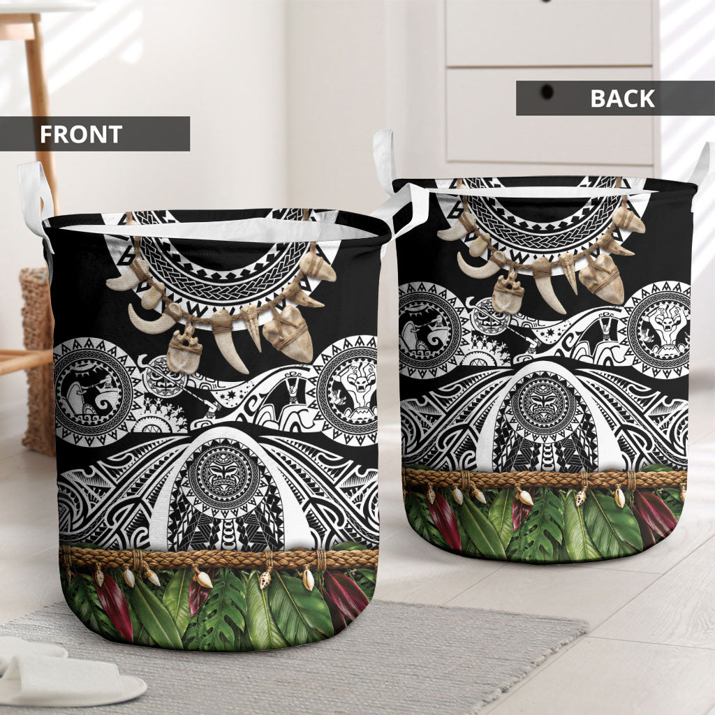 Polynesia Maui Black Tattoo Inspired Laundry Basket Tropical Leaf Skirt Costume DT05 - Polynesian Pride