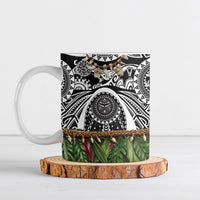 Polynesia Maui Black Tattoo Inspired Ceramic Mug Tropical Leaf Skirt Costume DT05 Black - Polynesian Pride