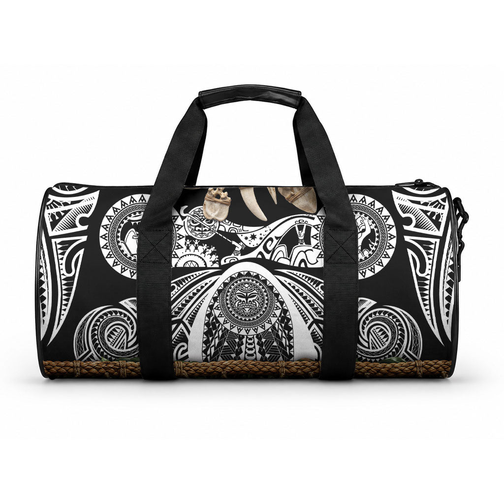 Polynesia Maui Black Tattoo Inspired Duffle Bag Tropical Leaf Skirt Costume DT05 One size Black - Polynesian Pride
