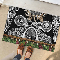 Polynesia Maui Black Tattoo Inspired Rubber Doormat Tropical Leaf Skirt Costume DT05 - Polynesian Pride