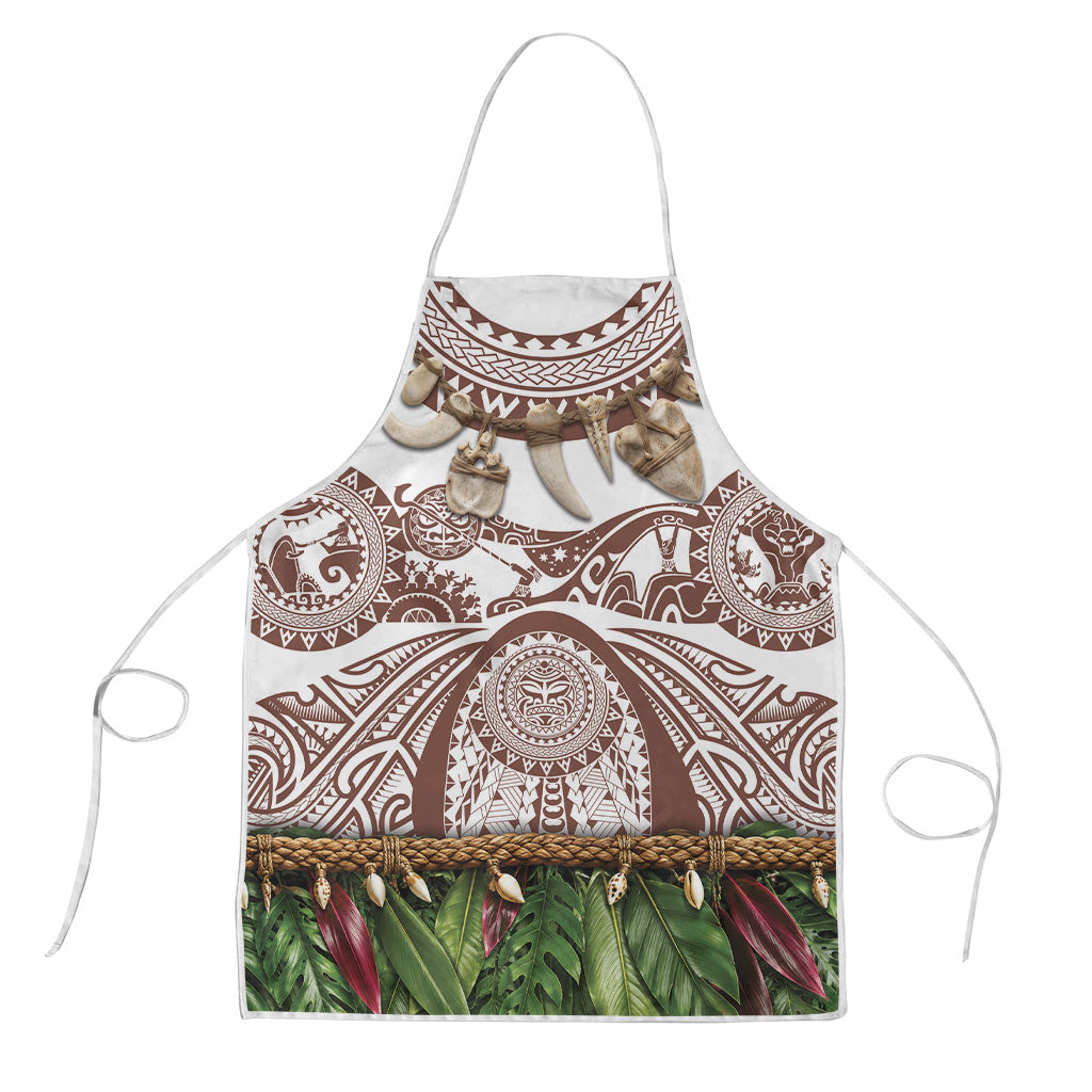 Polynesia Maui Umber Tattoo Inspired Apron Tropical Leaf Skirt Costume DT05 Brown - Polynesian Pride