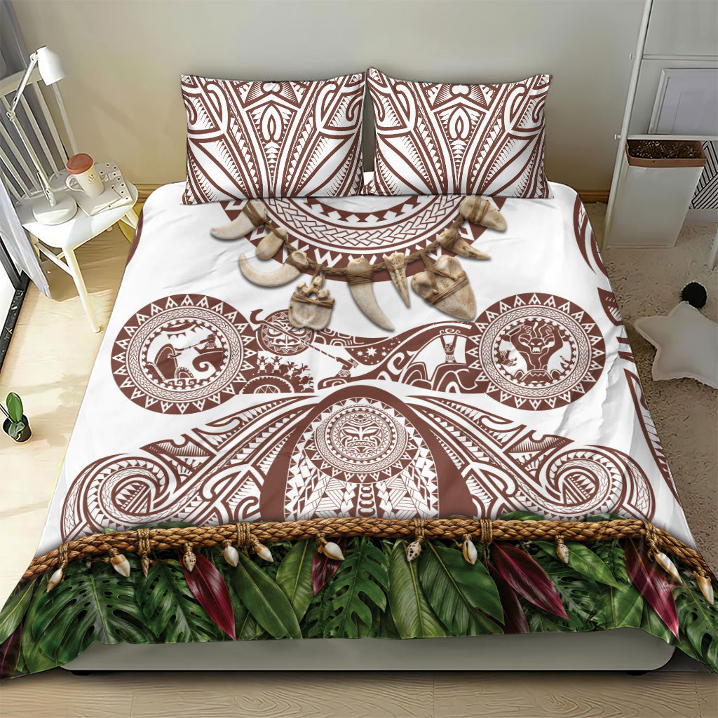 Polynesia Maui Umber Tattoo Inspired Bedding Set Tropical Leaf Skirt Costume DT05 - Polynesian Pride