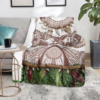 Polynesia Maui Umber Tattoo Inspired Blanket Tropical Leaf Skirt Costume DT05 - Polynesian Pride