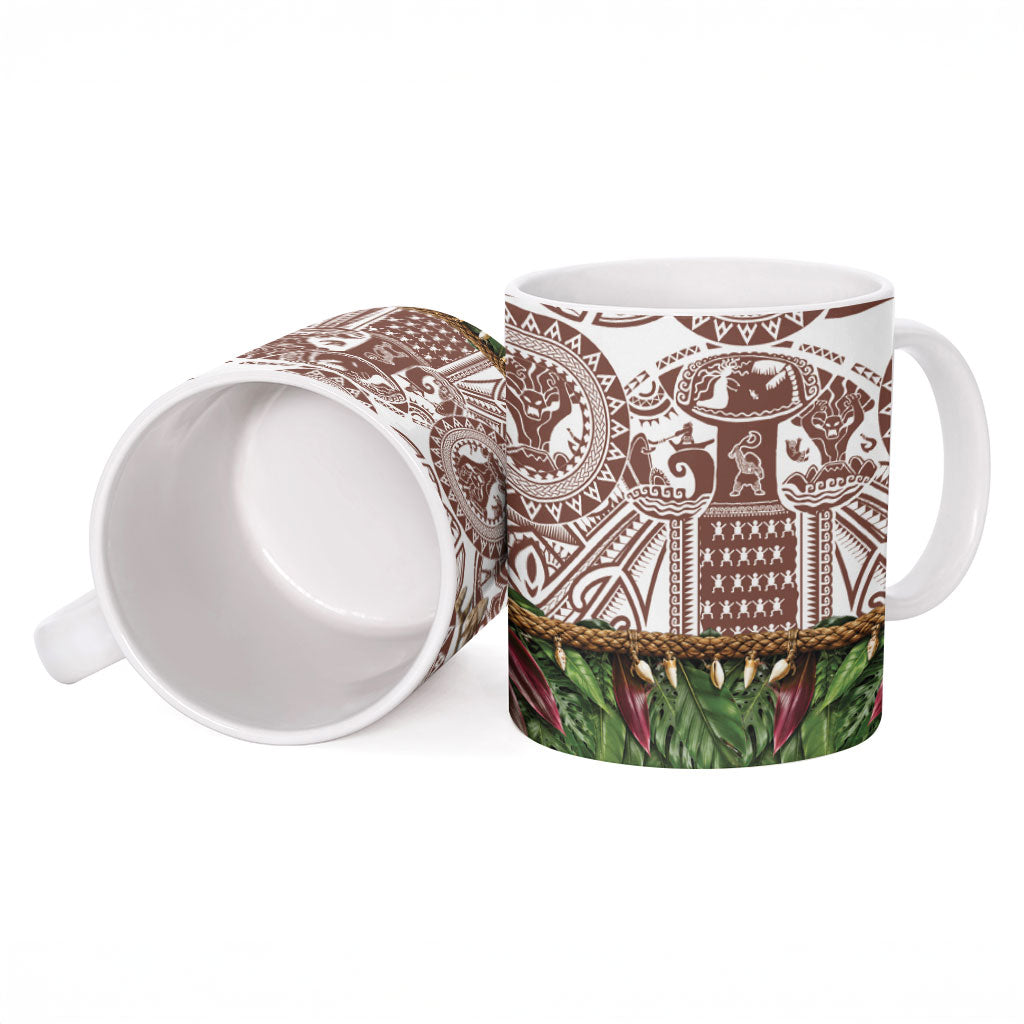 Polynesia Maui Umber Tattoo Inspired Ceramic Mug Tropical Leaf Skirt Costume DT05 - Polynesian Pride