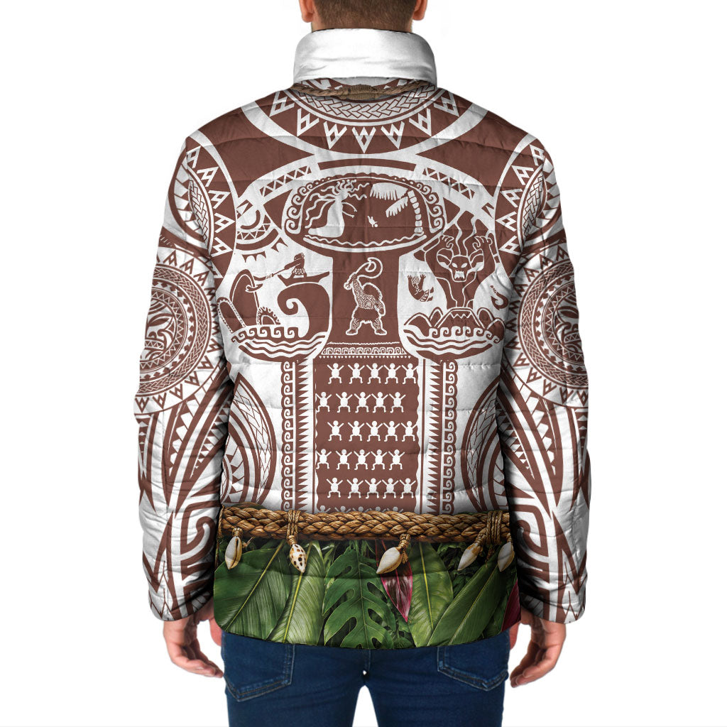 Polynesia Maui Umber Tattoo Inspired Padded Jacket Tropical Leaf Skirt Costume DT05 - Polynesian Pride
