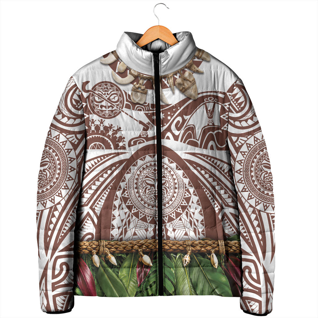 Polynesia Maui Umber Tattoo Inspired Padded Jacket Tropical Leaf Skirt Costume DT05 - Polynesian Pride