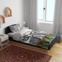 Polynesia Maui White Tattoo Inspired Bedding Set Tropical Leaf Skirt Costume DT05 - Polynesian Pride