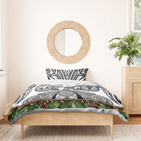 Polynesia Maui White Tattoo Inspired Bedding Set Tropical Leaf Skirt Costume DT05 - Polynesian Pride