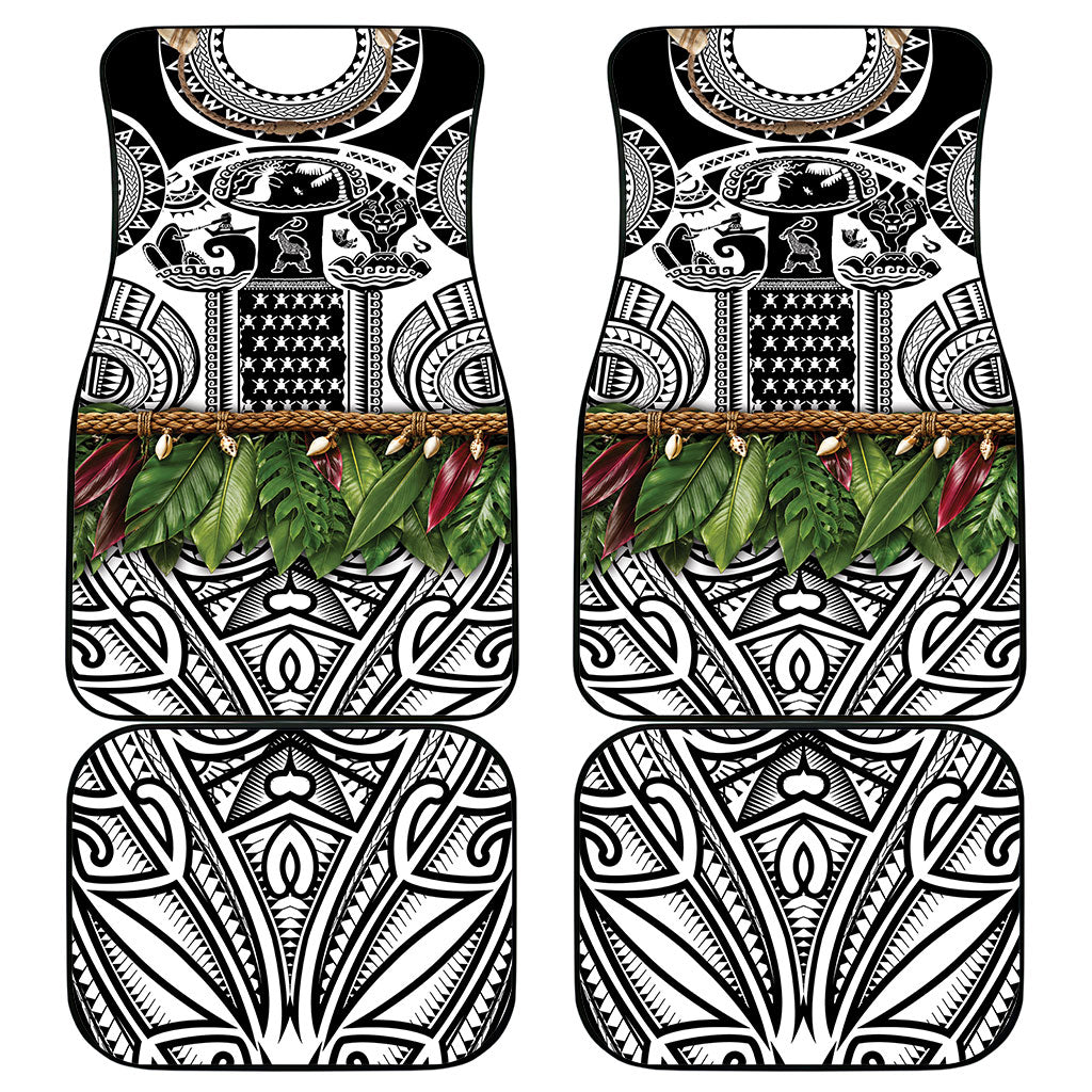 Polynesia Maui White Tattoo Inspired Car Mats Tropical Leaf Skirt Costume DT05 - Polynesian Pride