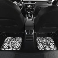 Polynesia Maui White Tattoo Inspired Car Mats Tropical Leaf Skirt Costume DT05 Set 2pcs - Back White - Polynesian Pride