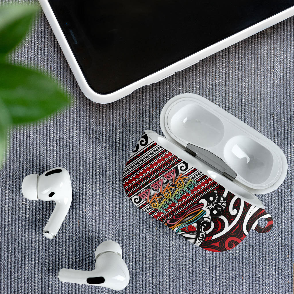 Maori Language Week AirPods Case Ake Ake Ake Tribal Patterns DT05 - Polynesian Pride
