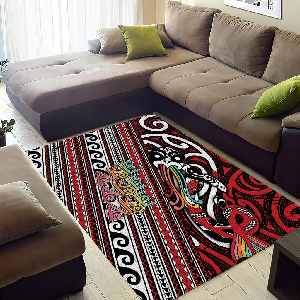 Maori Language Week Area Rug Ake Ake Ake Tribal Patterns DT05 - Polynesian Pride