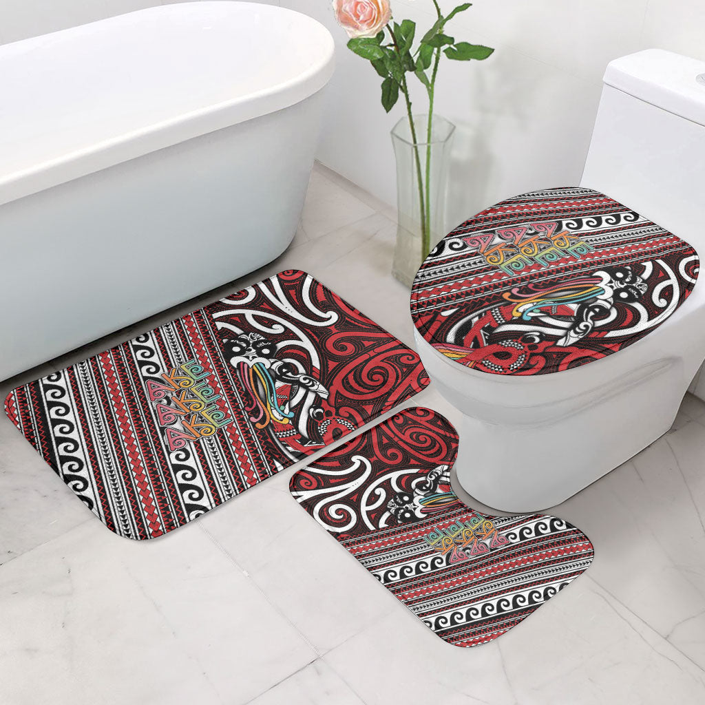Maori Language Week Bathroom Set Ake Ake Ake Tribal Patterns DT05 - Polynesian Pride