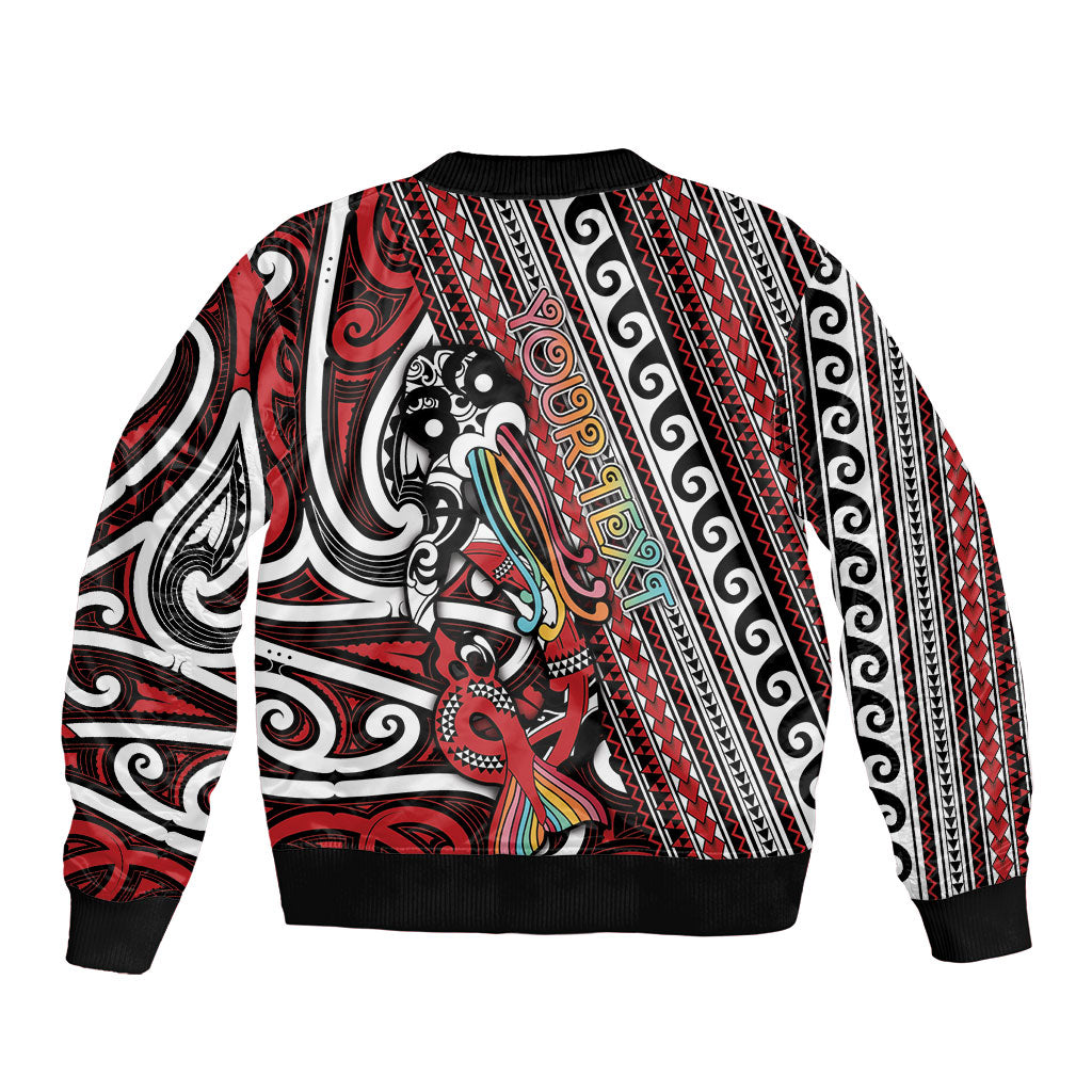 Personalised Maori Language Week Bomber Jacket Ake Ake Ake Tribal Patterns DT05 - Polynesian Pride