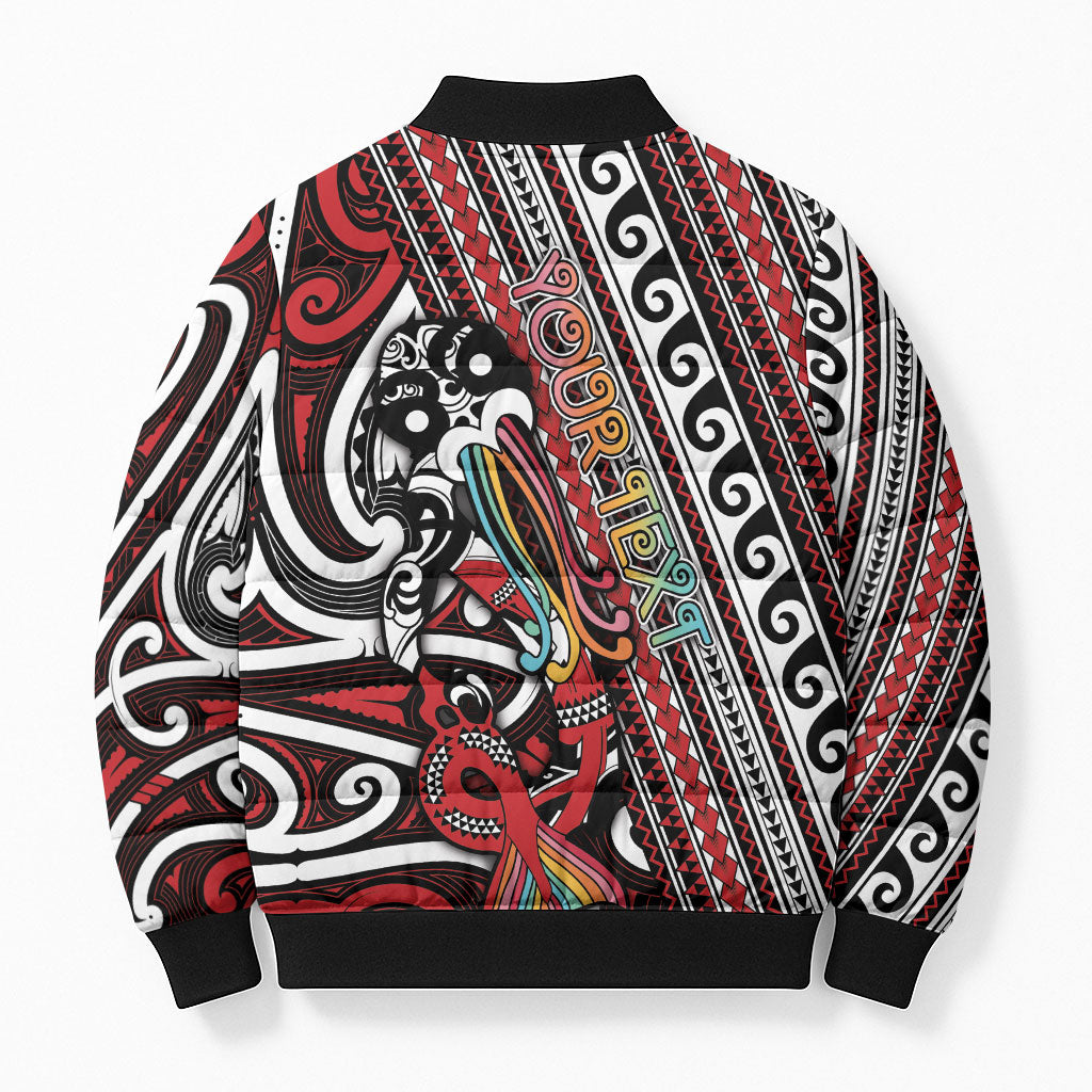 Personalised Maori Language Week Bomber Puffer Jacket Ake Ake Ake Tribal Patterns DT05 - Polynesian Pride