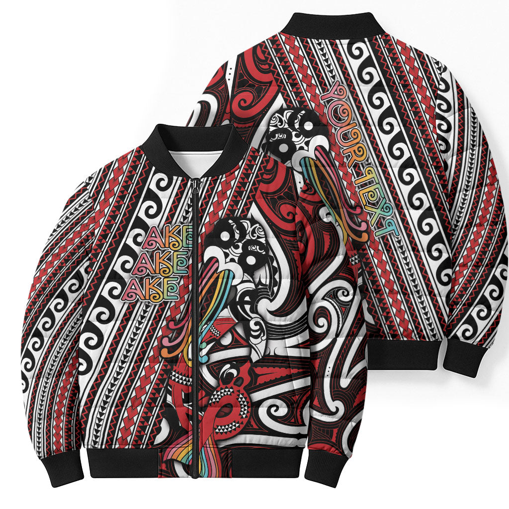 Personalised Maori Language Week Bomber Puffer Jacket Ake Ake Ake Tribal Patterns DT05 - Polynesian Pride